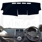 Black custom car dashboard cover installed in a Scala 
