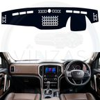 Black custom car dashboard cover installed in a Scorpio N
