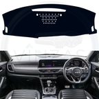 Black custom car dashboard cover installed in a Seltos

