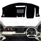 Black custom car dashboard cover installed in Sierra