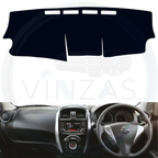 Black custom car dashboard cover installed in a Sunny

