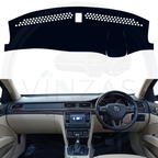 Black custom car dashboard cover installed in a Superb 2009 To 2016
