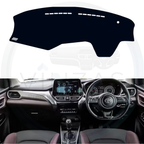 Black custom car dashboard cover installed in a Taisor

