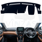 Black custom car dashboard cover installed in a Urban Cruiser Hyryder