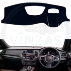 Black custom car dashboard cover installed in a Volvo XC90
