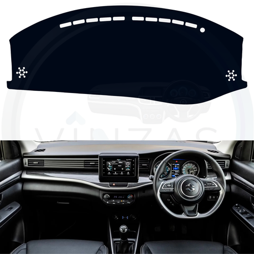 Black custom car dashboard cover installed in a XL6
