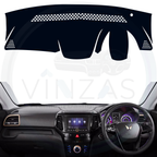 Black custom car dashboard cover installed in a XUV400 EV
