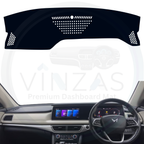 Black custom car dashboard cover installed in a XUV700
