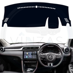 Black custom car dashboard cover installed in a ZS EV 