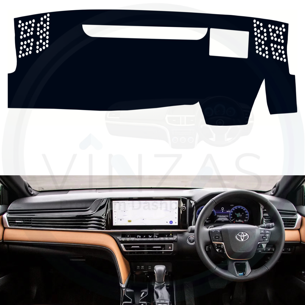 Black custom car dashboard cover installed in a  Camry 2025 To 2026
