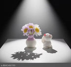 Cute Bunny Mini Vase Car Decoration Set