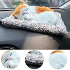 Sleeping Cute Cat for Car Dashboard Creative and Activated Carbon Simulation cat Golden and White